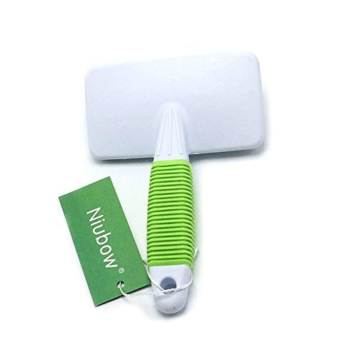Pet Slicker Brush for Dogs & Cats (Small, Green) | Professional Quality, Coated Pin Tips, Gently Removes Mats & Loose Dead Hair Easily - color: Green, size: Small (Pack of 1)