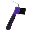 Litoexpe 1 Pcs Purple Horse Hoof Pick with Brush | Soft Touch Rubber Handle, for Horse and Equestrian Grooming - color: Purple