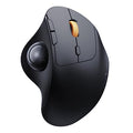 ProtoArc EM04 Wireless Trackball Mouse, Bluetooth Trackball Mouse | Thumb-control design reduces wrist fatigue, connect 3 devices via Bluetooth/2.4G USB-A, 500mAh rechargeable battery