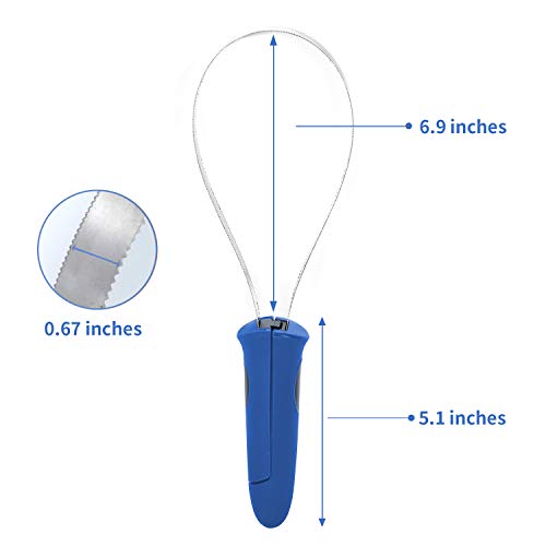 BOTH WINNERS Dual-Sided Shedding Blade with Stainless Steel Blade De-Shedding Tool for All Dog Coat Types- Soft Touch Grip (BLUE) - color: Blue