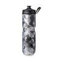 HydraPak Polar Sport Insulated Water Bottle (24oz, Contender Black) | High Flow, BPA Free, Tri-Layer Insulation, Leakproof, Dash Handle, Easy Squeeze, Self-Sealing Cap, for Sports - color: Contender Black, style: 24oz/700ml