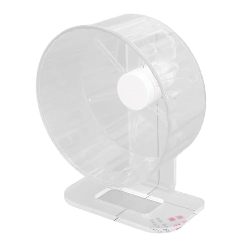 Hamster Exercise Wheel, Clear Acrylic Wheel with Stand for Small Animals (S) - size: S, style: small /