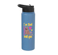Funny Rat Design for Girls and Women Stainless Steel Insulated Water Bottle - color: Light Blue