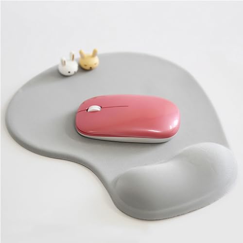 Ergonomic Mouse Pad with Wrist Rest, Gel Wrist Support Mousepad, Pain Relief Laptop Computer Mouse Pad, Non-Slip Mouse Pads for Office & Home (Grey) - color: Grey
