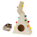 Litewoo Hamster Hut with Climbing Toy Wooden House for Pet Dwarf Hamster Gerbil Rat Small Animal