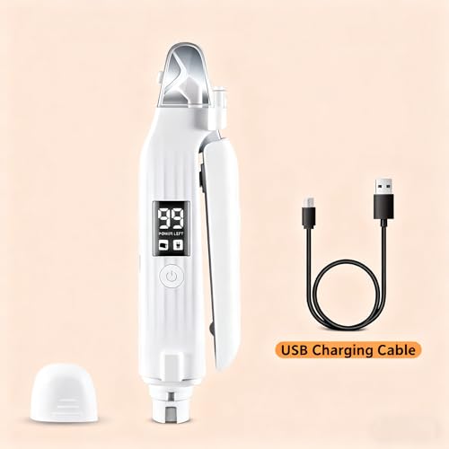 2-in-1 Dog Cat Nail Clipper Grinder with LED Light, USB Rechargeable