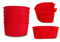 5 Pack Cage Cups Chicken Birds Feeder Water Bowl 25 OZ Rabbit Feeding Watering Dish for Travel Carrier Cat Puppy Food Dispenser Hanging Wire Cages Treats Box Seed Drinking Coop Cup Birdbath - size: Red 25 OZ Pack of 5