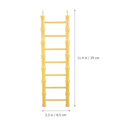 Yardwe Hanging Bird Ladder Toy for Parrots Hamsters Climbing Toy for Bird Cages Promotes Play Exercise Dimensions for Parakeets Pets