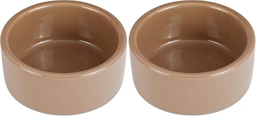 Kaytee Stoneware Ceramic Pet Hamster Bowl, Brown, 3-Inch (Pack of 2) - size: 3 in (Pack of 2)