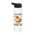 I just really love guinea pigs, Cute Guinea pig Stainless Steel Insulated Water Bottle - color: White