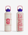 Drib 24oz Insulated Water Bottle, FIFA World Cup 2026 Edition – Performance Stainless Steel Insulated Bottle with Quiet Leak-Proof Straw Lid (Los Angeles - City Touch) - color: Los Angeles - City Touch