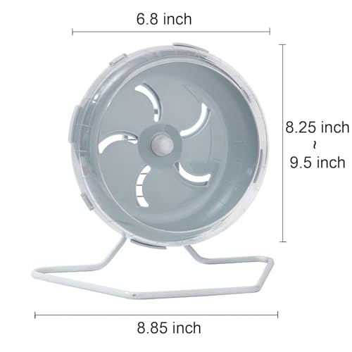 Jeeone Silent Hamster Wheel 7 inch, Hamster Exercise Wheel, Height-Adjustable Hamster Wheel Cage Accessories, Hamster Running Toys Small Animals Exercise Wheels (Blue) - color: Blue