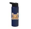 Peeking Degu Stainless Steel Insulated Water Bottle - color: Navy Blue