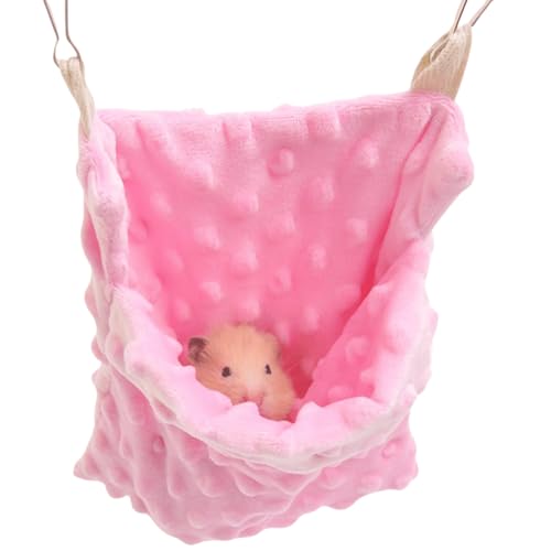 Sugar Glider Bonding Pouch Carrier Bag Sling Sleep Bag with Adjustable Strap for Travel Gliders Ferret Rat Hedgehog Hamster Small Pets (Pink) - color: Pink