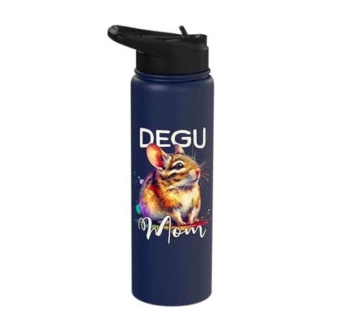 Degu Mom Degu Stainless Steel Insulated Water Bottle - color: Navy Blue