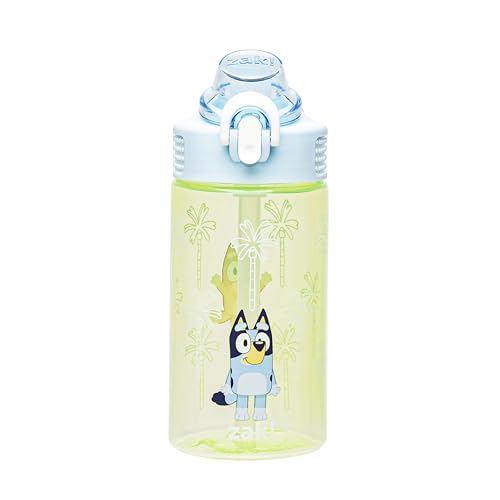 Zak Designs Bluey Sage 16oz Leak-Proof Straw Kids Water Bottle - color: Bluey (Bluey & Bingo), size: 16 Ounces