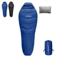 Down Sleeping Bag with Pillow for Backpacking,15℉ 5℉ 0℉ Wide Down Sleeping Bag (86.6 in x 33.5 in) for Adults,Youth Camping and Hiking Outdoor with 680FP Duck Down - color: Blue (500g filling down)