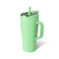 BrüMate Era Flip 30oz Tumbler with 100% Leakproof Covered Straw Lid | Hygienic Covered Straw | Insulated Stainless Steel Water Bottle with Handle | Cup Holder Friendly | BPA-Free (Kiwi) - color: Kiwi, size: 30 Ounces