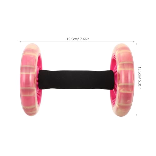 Kisangel 2pcs Dual Ab Roller Wheel, Abdominal Dumbbell Equipment | Sponge Handles for Core Workout Fitness Training Tool for Home Gym Men and Women