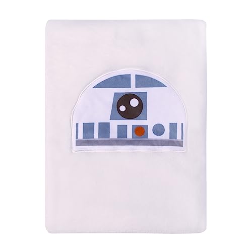 NoJo Star Wars R2D2 Blue and White Super Soft Character Shaped Toddler Blanket - color: R2d2