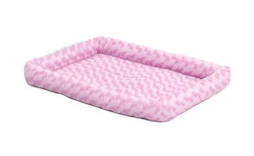 MidWest Homes for Pets QuietTime Fashion Dog Bed - Pink Faux Fur Bolster, Ultra-Soft and Machine Washable, Fits 36-Inch Crates and Carriers, for Medium to Large Breed Dogs - color: Pink, size: 36 Inch