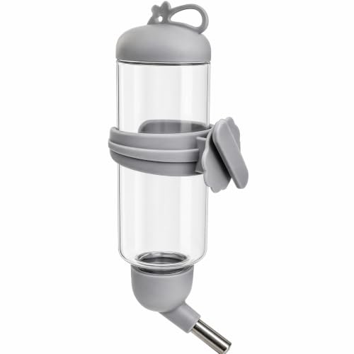 125ml Guinea Pig Water Bottle/Feeder for Hamsters/Hedgehogs/Gliders/Rabbit/mouses/Other Small Pets and Animals,Suitable for Cages, Boxes or Wall-Mounted (Grey, 125ml) - color: Grey