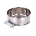 JiangYanus Stainless Steel Hanging Pet Bowls, Dog Crate Food and Water Bowl | Metal Coop Cups with Clamp Holder Detachable Cage Kennel Bowl Feeder Dish for Dogs Cats Birds Ferret Rabbit and Small Animals - color: 6.3" x 2.4"