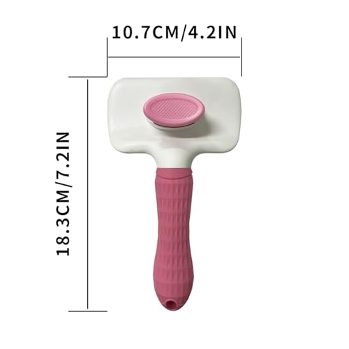 Pet Cleaning Deshedding Brush,Pet Hair Removal Brush for Shedding Massaging Grooming for Small Dogs,Cats,Rabbits(pink) - color: pink