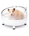 Meow&Woof Hamster Sand Bath Container, Large Sandbox Toilet Gerbil Batheoom, Tiny Chinchilla Dust Bathtub Sand Bath Box for Hamster Cage Accessories 5.2 Inch-White - color: White