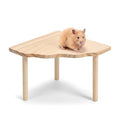 1 Pcs Hamster Platform Small Animal Resting Area 6.6'' L 5'' H Wood Stand Hamster Play Wooden Platform for Gerbils Dwarf Syrian Hamsters Mice Degus or Other Small Pets(Triangle)