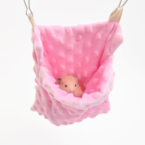Sugar Glider Bonding Pouch Carrier Bag Sling Sleep Bag with Adjustable Strap for Travel Gliders Ferret Rat Hedgehog Hamster Small Pets (Pink) - color: Pink