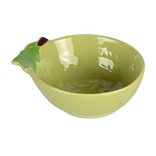 Small Guinea Pig Food Bowl Cute Ceramic Hamster Water Bowl Ferret Rat Chinchilla Rabbit Feeding Dish Young Animal Feeder (Avocado Green) - color: Avocado Green