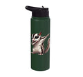 Sugar Glider, Dabbing | Kids, Girls, Boys | Sugar Glider Stainless Steel Insulated Water Bottle - color: Dark Green