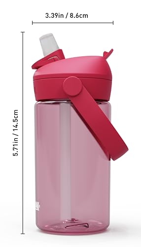 CamelBak Thrive Flip Straw Kids Bite Valve Water Bottle 14oz, Grapefruit - color: Grapefruit