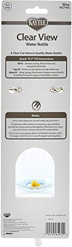 Kaytee Small Animal Clear Water Bottle, 16 Ounces Per Bottle (2 Pack)