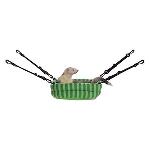 Marshall RA 2 In 1 Ferret Bed – Soft Cozy Fleece Round Bed – Versatile Hanging or Floor Use – Removable Clips for Easy Setup – Perfect Resting Spot for 1 Ferret