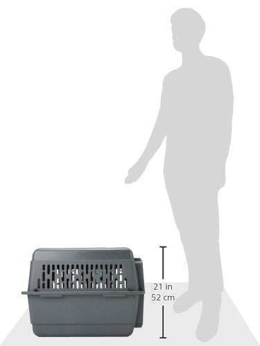 Petmate ASPEN PET Medium Breeds Cat, Chicken, Dog Kennel, Various Sizes, Transport, Dark Gray/Black, Made in USA - size: 24.5"L x 18.3"W x 19.5"H