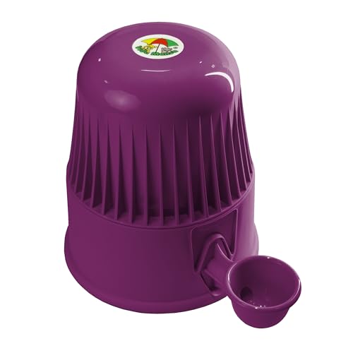 Pet Water Dispenser for Dogs and Cats, 67.6 oz – Gravity-Fed Water Bowl for Clean Drinking, Prevents Wet Fur, BPA-Free Polypropylene, (Opaque Purple) - color: Opaque Purple