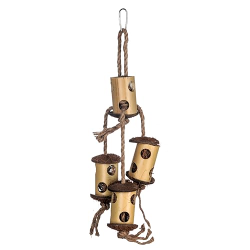 Super Bird Creations SB1219 Bamboo Climb & Forage Bird Toy - Ideal Chewing & Foraging Bird Toy for Large Birds, Parrots, Amazons, African Greys, Mini Macaws, Encourages Exploration & Physical Exercise