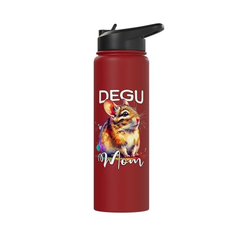 Degu Mom Degu Stainless Steel Insulated Water Bottle - color: Red