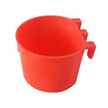 10 Pack Bird Cage Feeding Cups Chicken Seed Bowl Hanging Parrot Food Dishes,Feeder and Waterer Coop Cup Water Bottles for Pigeon Quail Parakeets Rabbit Poultry - color: Red 10 packs