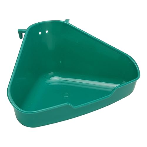 CHICIRIS Rabbit Litter Box, Fanshaped Prevent Small Animal Corner Litter Box Easy to Clean Odorless Easy to Fix Deep Green for Chinchilla (S)