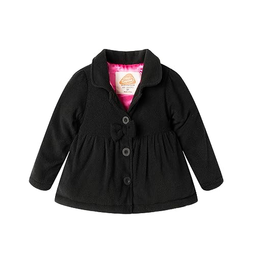 Mud Kingdom Little Girl Fleece Jacket Coat - color: Black, size: 6 Months
