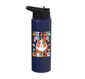 Just A Girl Who Loves Guinea Pigs Cute Groovy Girls Kids Stainless Steel Insulated Water Bottle - color: Navy Blue