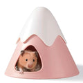 Hamster Hideout, Snowy Mountain Shape Hamster Hide House,Cute Small Animal Habitat Hideaway Hut for Syrian Hamsters, Mice, Gerbils, Rats (Pink) - color: Cute Pink