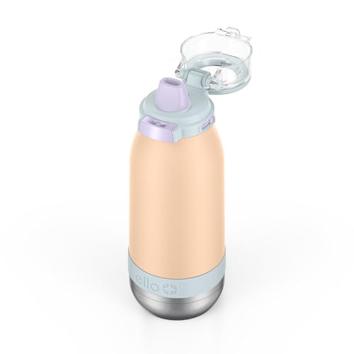 Ello Emma 14oz Insulated Stainless Kids Water Bottle with Straw, Twilight Breeze - color: Twilight Breeze