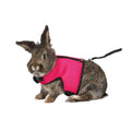 MANON ROSA Rabbit Harness and Leash Set - Adjustable Escape-Proof Training and Walking Gear for Guinea Pigs Bunnies Chinchillas Hamsters Ferrets Rats Kittens and Small Dogs Puppies Cats (Rose Red,M) - color: Rose Red, size: M