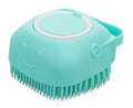 Pet Bath Massage Brush Puppy Dog Cat Grooming Cleaning Soft (Blue) | Grooming Cleaning Soft (Blue)