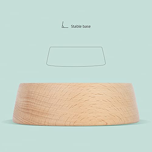 Niteangel Wooden Hamster Food Bowl: Beech Stable & Hammy Pattern for Dwarf | Prevent Oil & Dust Small Animal Feeding Dish for Dwarf Syrian Hamsters Gerbils Mice Degus or Other Similar-Sized Small Pets - size: For Dwarf