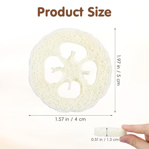 Veemoon 20pcs Hamster Bunny Pet Chewing Toy, Natural Loofah Small Animal Chew Tool Pet Molar Toy for Guinea Pig Chinchilla Hamster Rat Tooth Cleaning and Oral Care Stress Relief Entertainment